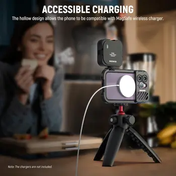 NEEWER Video Rig Cage for iPhone 14 Pro with Cold Shoes Tripod Mount Aluminum Smartphone Video Rig Mobile Phone Stabilizer detail image