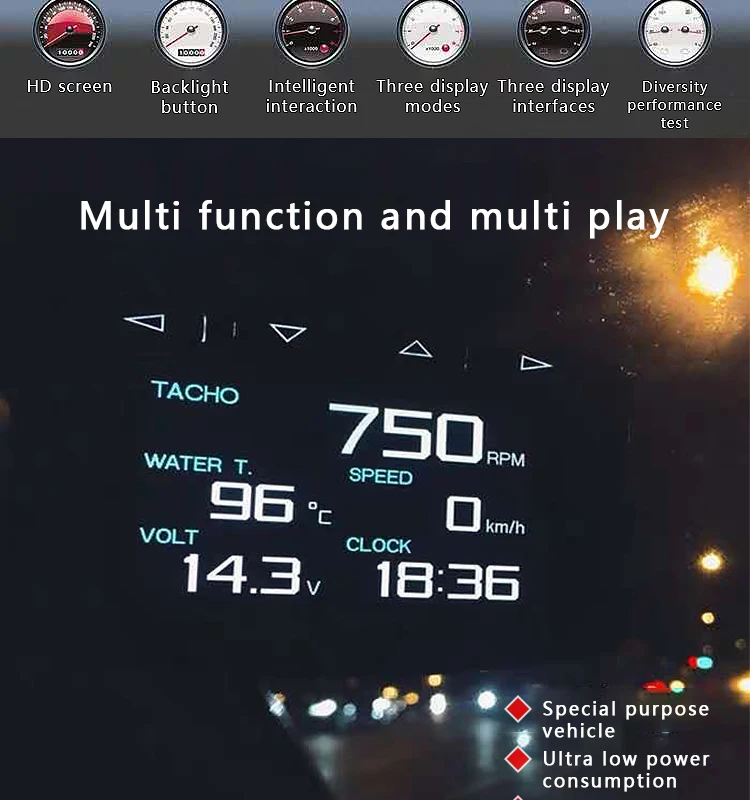 Navihua OBDx1 Car Smart Upgrade X1 Multifunction Digital Gauge Meter ...