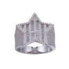 Zirconia cúbica plateada