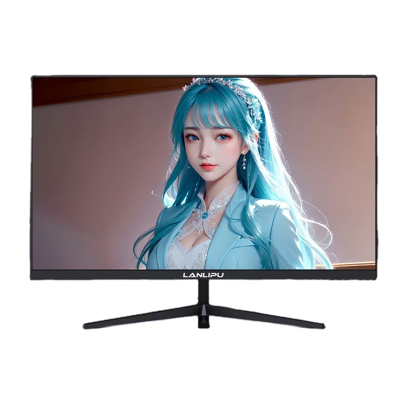China famous brand Lanlipu 24 inch FHD 75 144 165hz IPS board curve or flat monitor for gaming or office