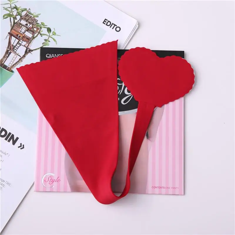 Pack Of 10pcs Women Lady Heart Shape Adhesive Disposable C-string