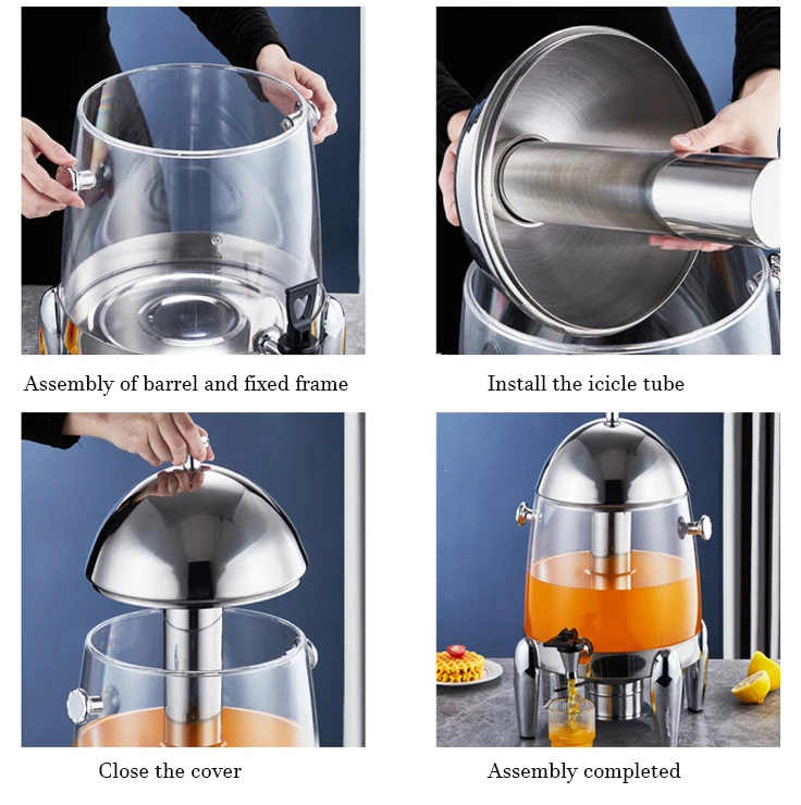 Commercial Stainless Steel Juice Dispenser Heatable Beverage Dispenser