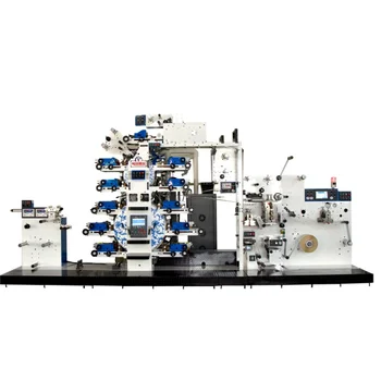 RS260-10C+1F Roll To Roll Full Rotary Letterpress CI Label Sticker Film Printing Machine Press High Speed Multi Color