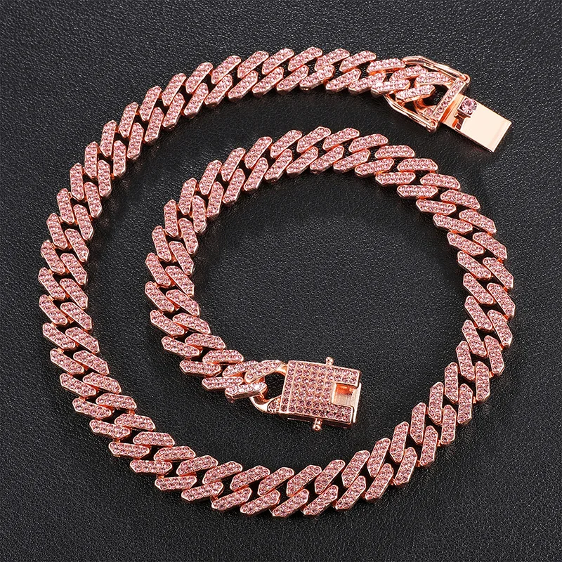 Miami Cuban Link Chain Necklace / Bracelet Rose Gold Plated