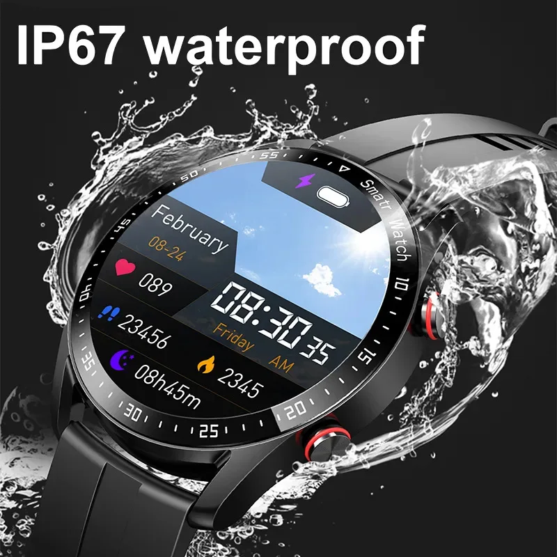 Smart Watch with ECG PPG Stainless Steel Strap Bluetooth Calling Waterproof Fitness Tracker for Business Sports