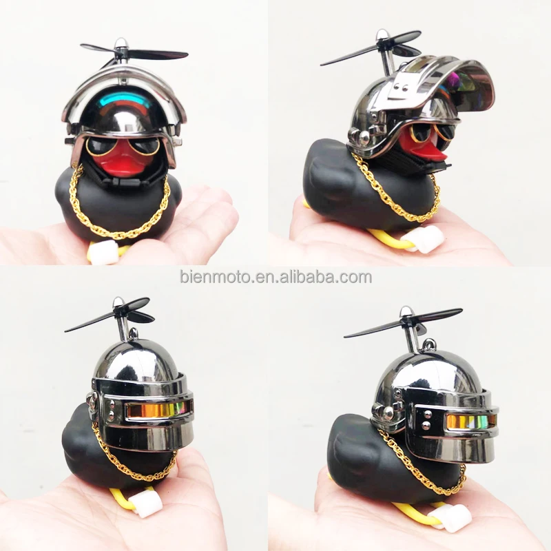 Renchey Campanello per bici con anatra, ornamento per auto con anatra | Anatra con occhiali carini e fantastici con cappello a | Anatra per manubrio moto, decorazioni per cruscotto auto per moto