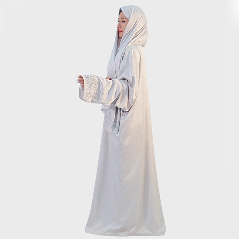 2025 Elegant Modest Handmade Open Kimono Abaya Luxury Dubai Islamic Dress for Women for Eid Turkey Traditional Muslim Clothing