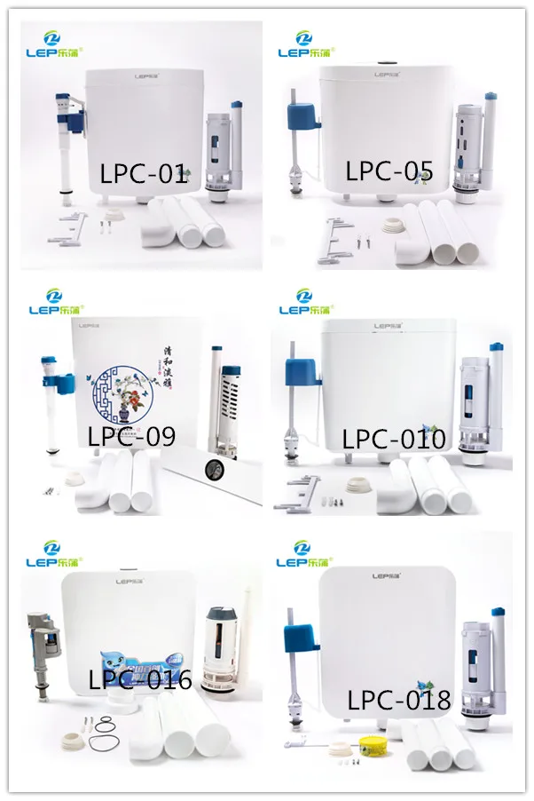 LPC-01 Middle East Popular Squatting Usage Wall hung PP Flush Cistern Plastic Toilet Water Tank