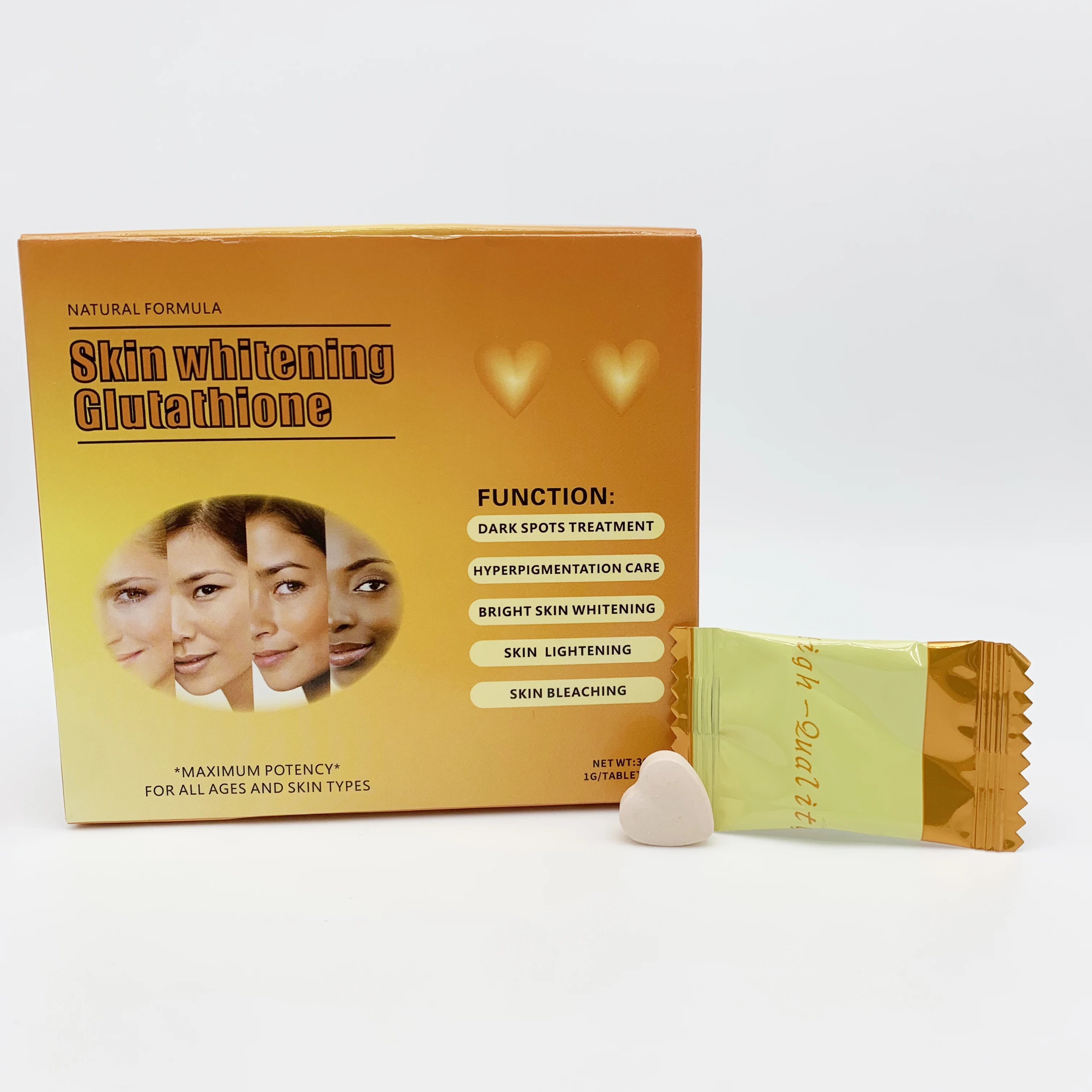 OEM Skin Whitening Brightening Anti-aging Beauty Supplement Gluta Thione  Tablets