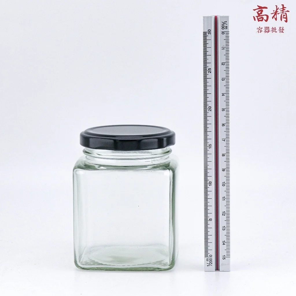 Good Quality Made in Taiwan Multi Purpose Food Grade Sealed Four-Cornered Glass Jar