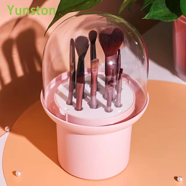 Dustproof Plastic Cosmetic Storage Box for Eyebrow Pencil and Makeup Desktop Makeup Case with Dustproof Cosmetics Storage