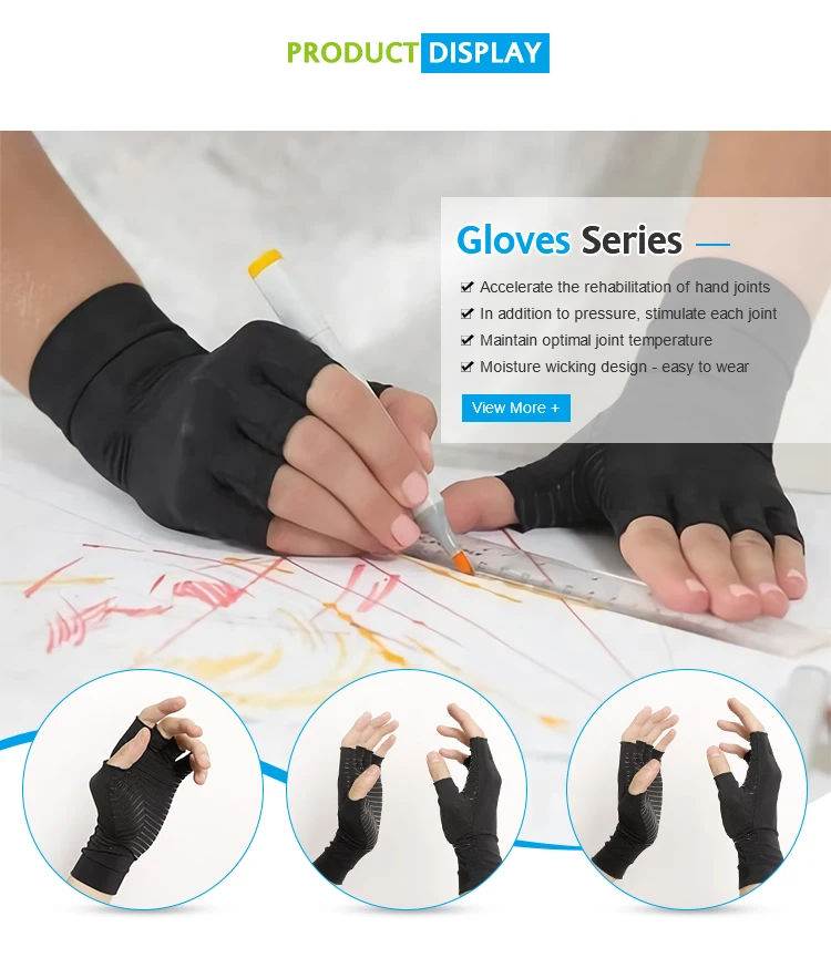 Muscle Tension Factory Price Half Finger Copper Compression Arthritis