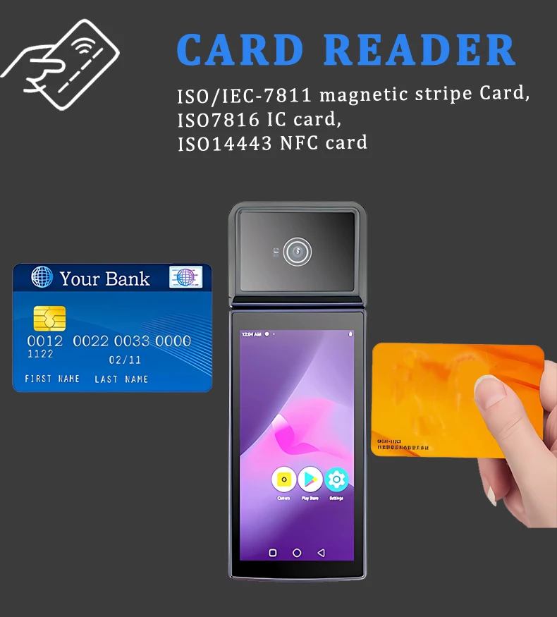 HFSecurity HP605PV Android Palm Vein Recognition POS Terminal NFC EMV ...