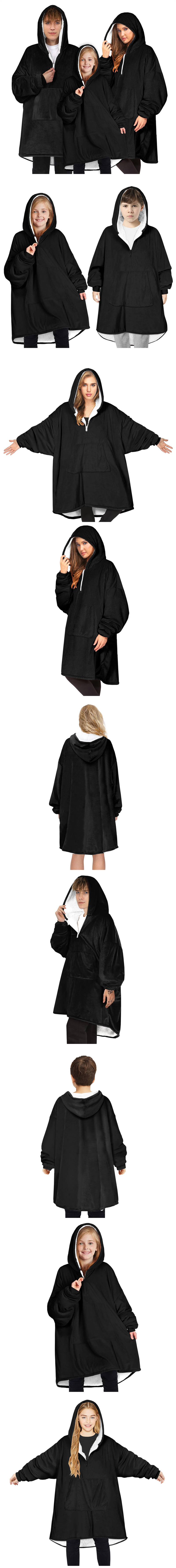 Oversized stunning fashionable blank hoodie blanket custom