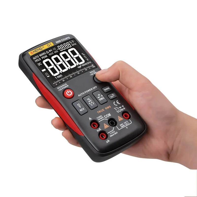Digital Multimeter AC/DC Ammeter Voltmeter Manual Range Transistor Tester Ohm Capacitance Diode DT9205A