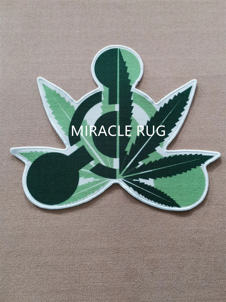 3D Amazing Colorful Irregular Customized Die Cut Guitar Shape Tufting Carpet Custom Logo Rug
