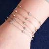 Real solid 18k gold lab diamond bracelet