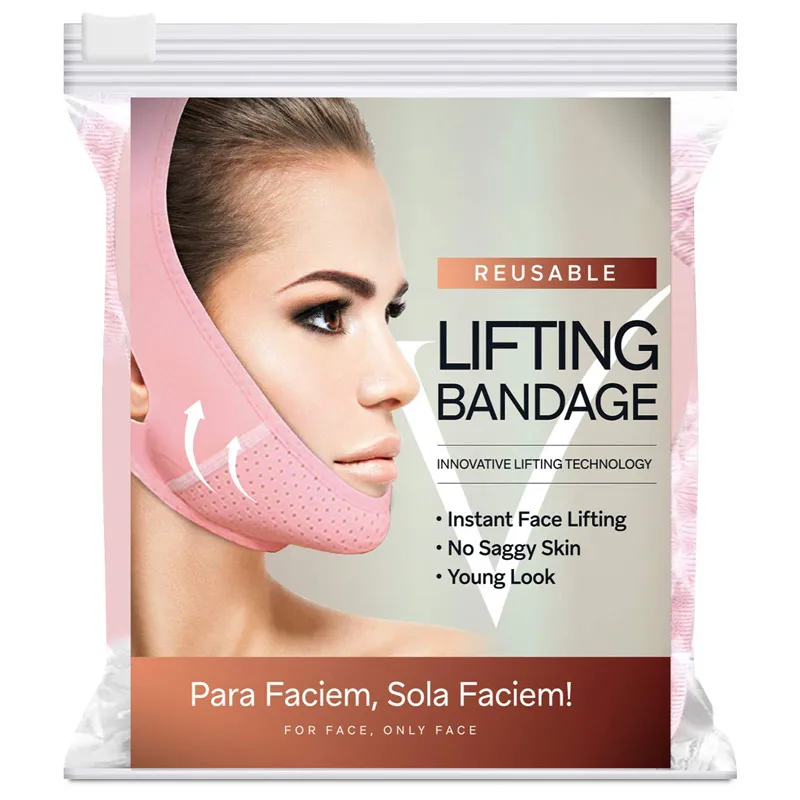 Reusable Double Chin Slimming Device V-Line Face Lifting Belt with Massager Chin up Strap for Slimming