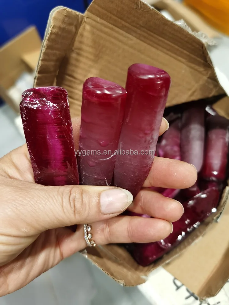 Made in China Rough Synthetic Ruby Stone Rough Corundum Gemstones for Jewelry Making