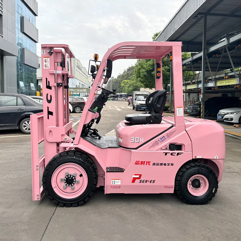 Lithium Ion Battery 3 Ton 3.5 Ton 4 Wheel Electric Forklift Trucks Lift 3M 1