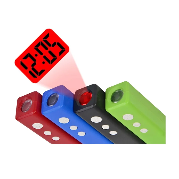 Mini LED Digital Projector Clock with Key Chain or Lanyard