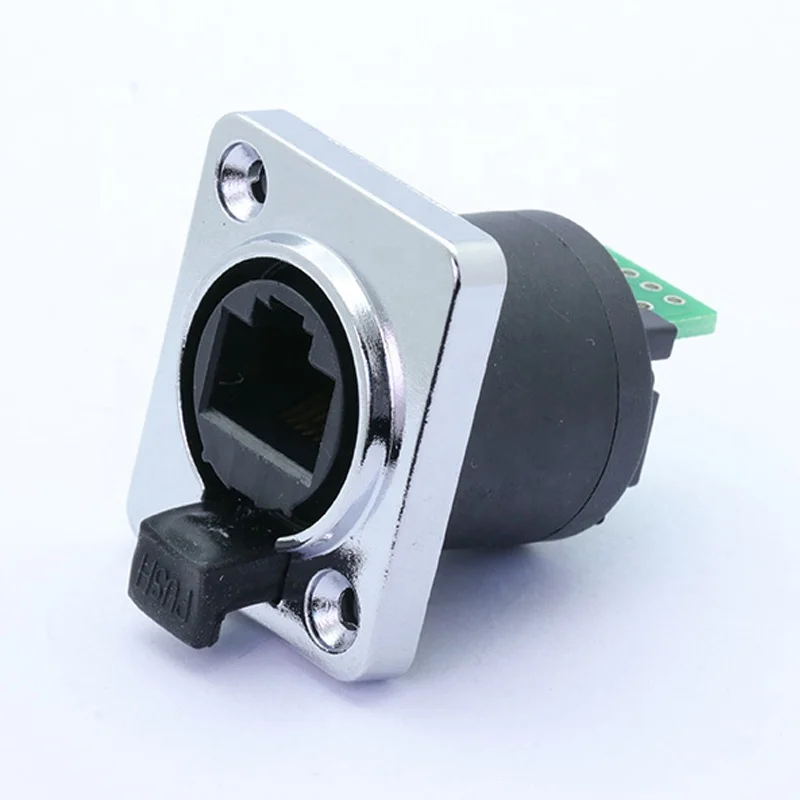 PCB RJ45 Module Connector Waterproof RJ45 Female Socket Connector Panel Mount Ethernet PCB Network Connector