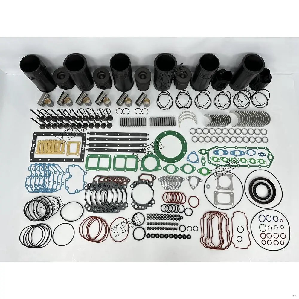 6D125 Engine Overhaul Kit With Bearings Piston Rings Full Gasket Set Liner Valve Kit for Komatsu