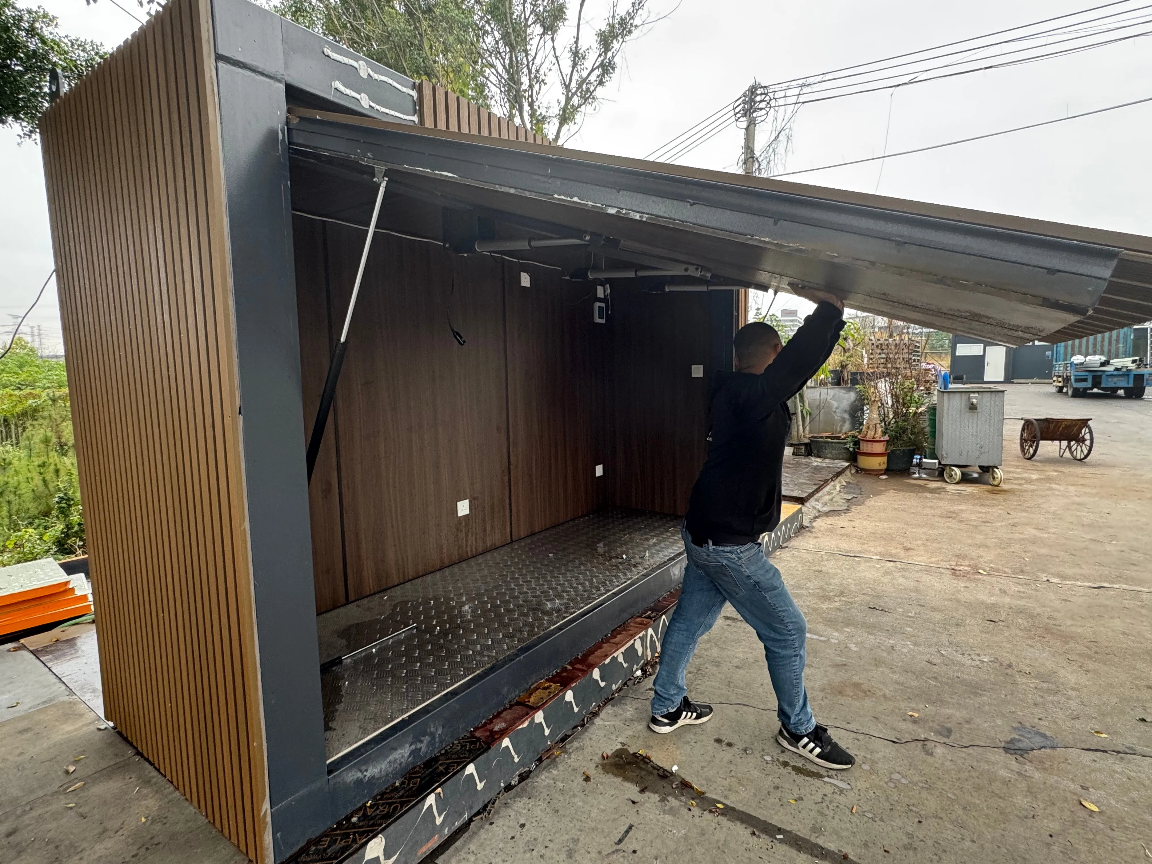 Prefab BBQ Room Small Prefabricated Grill House Garden Bbq Cabin Portable Outdoor Kitchen Units Container House