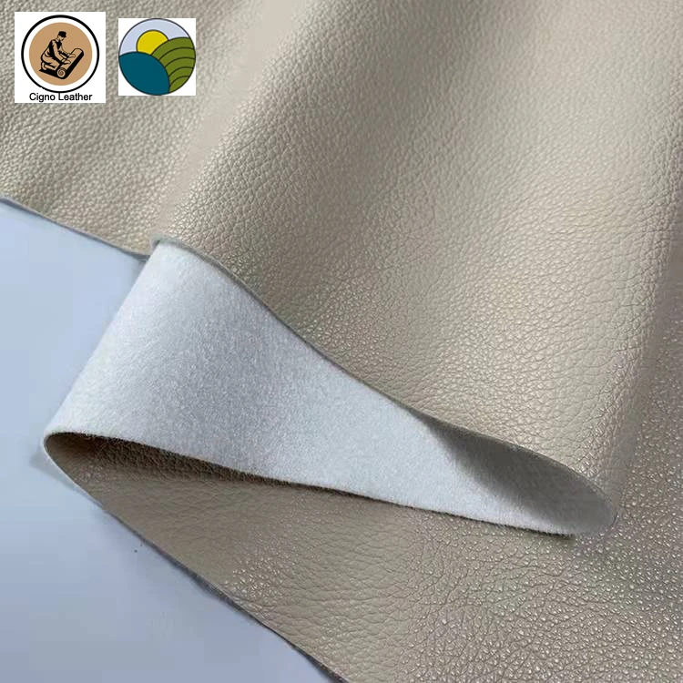 suede based  Vegan PU Faux Leather Biobased Carbon Content PU Synthetic Leather for Hand Bags, Shoes, Packing and Other Products