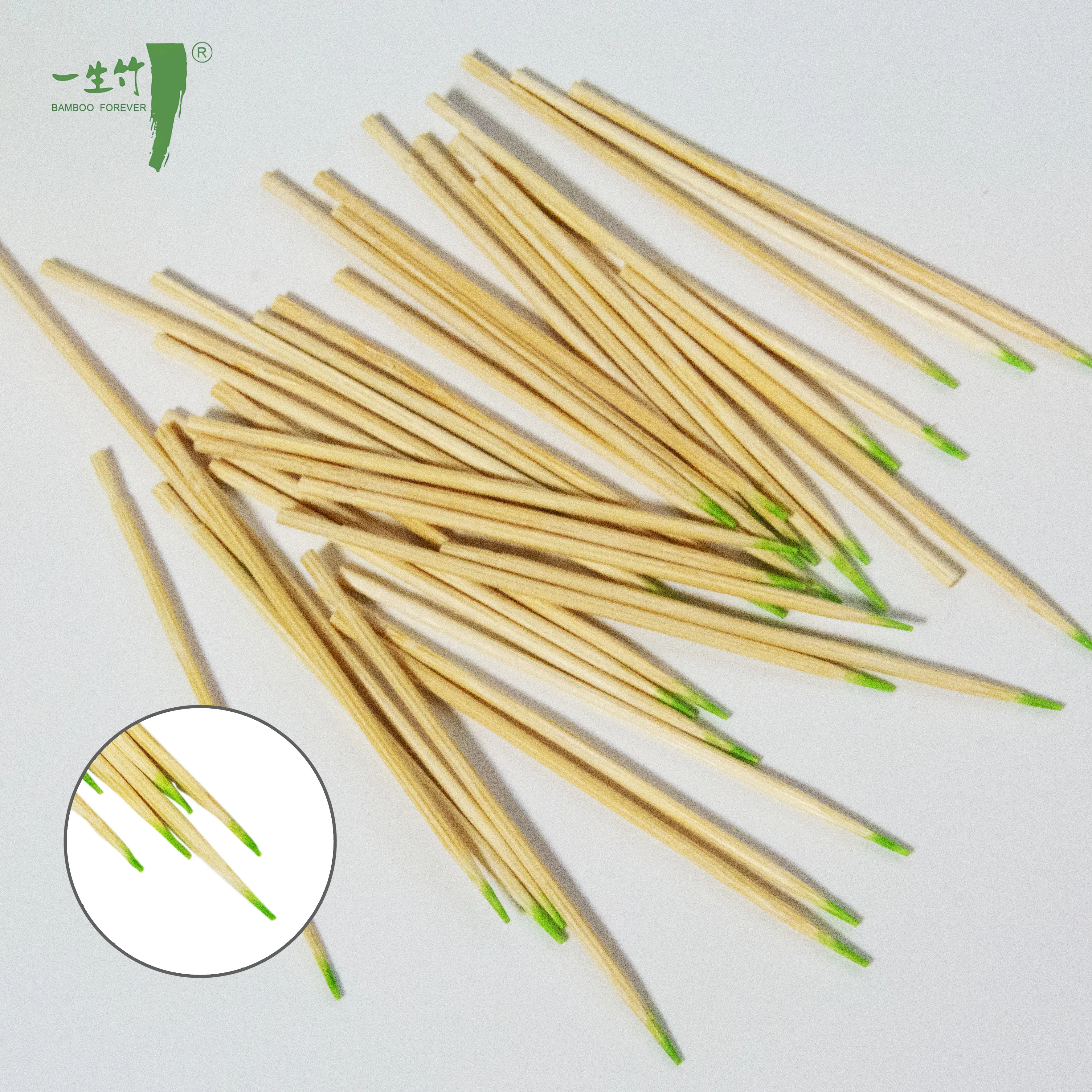 Factory Price Free Sample Disposable Bamboo Custom Toothpicks for Teeth Cleaning with Mint Taste Eco-Friendly