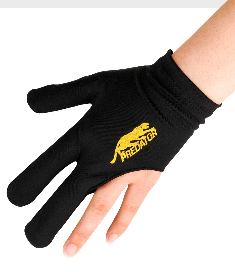 Billiard Club Pool Gloves Left Hand Lycra Fabric Black Professional