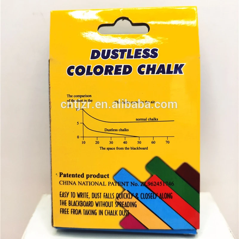 Прямая продажа с фабрики OEM для обучения/уличная живопись для детей 12 шт цветной квадрат беспыльный мел