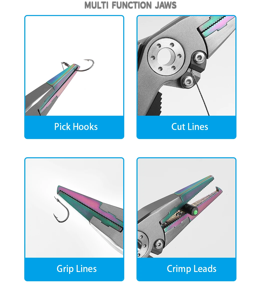 Multifunctional Aluminum Alloy Lure Fishing Plier Saltwater Line Cutter