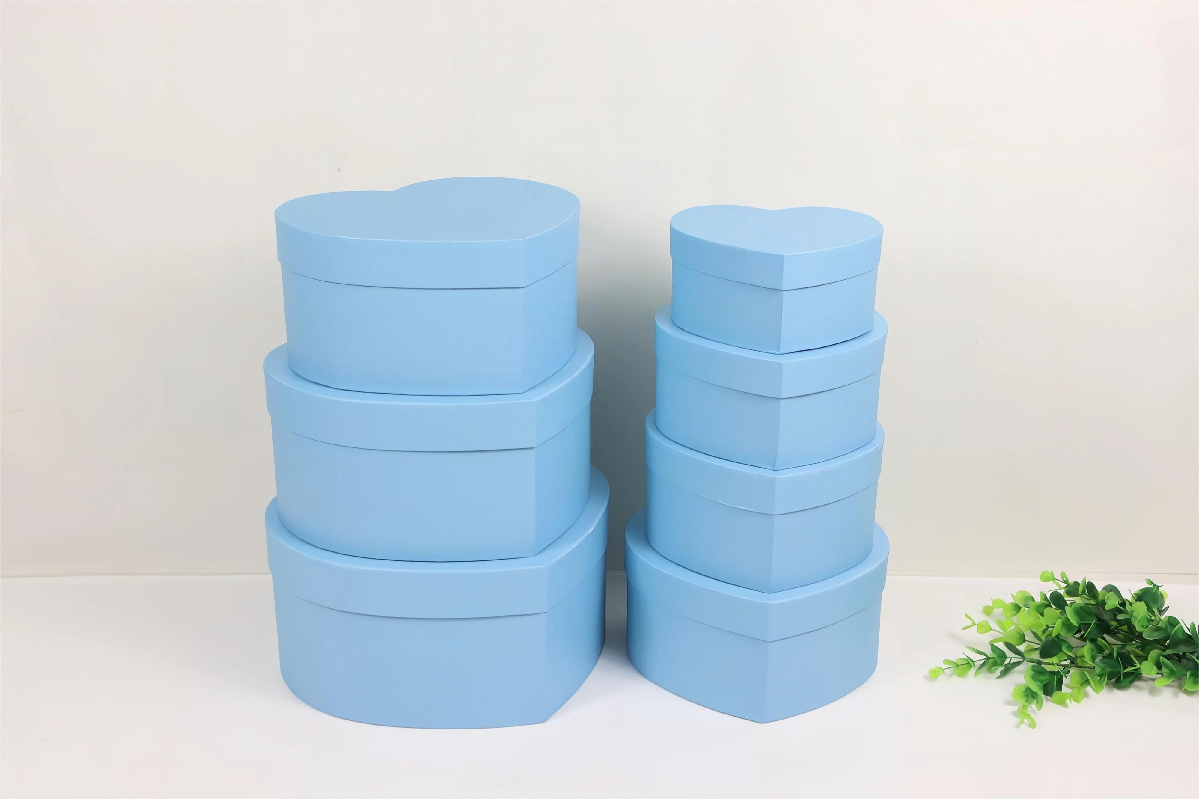 Macaron Solid Color Heart Shape Flower  Box 7 Piece Set Gift Box  Gift Packaging Box