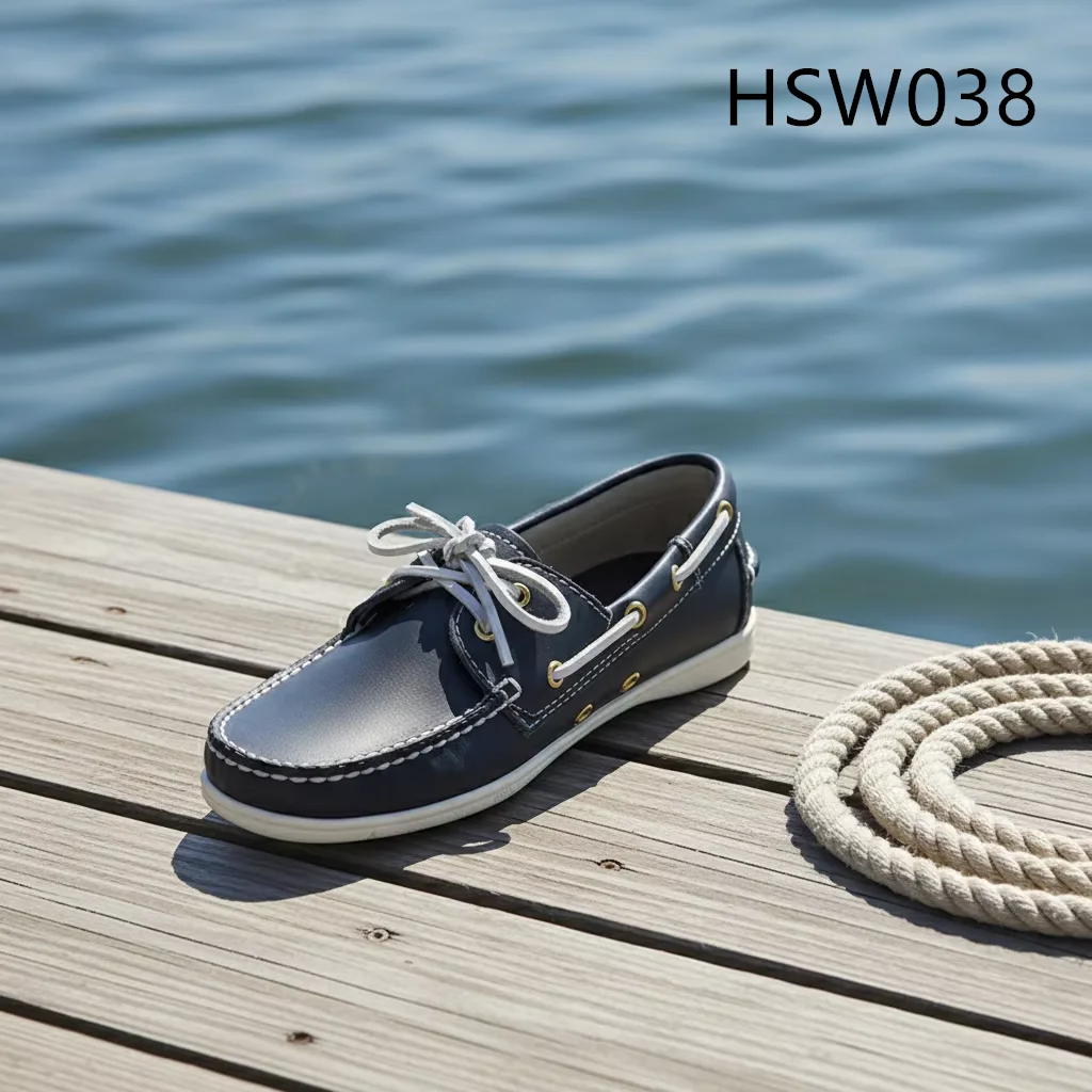 LXG,Boardwalk Walking Lace-up Two-eyes Style Handmade Penny Shoes Flat Rubber Outsole Easy to Walk Peas Shoes for Spain HSW038