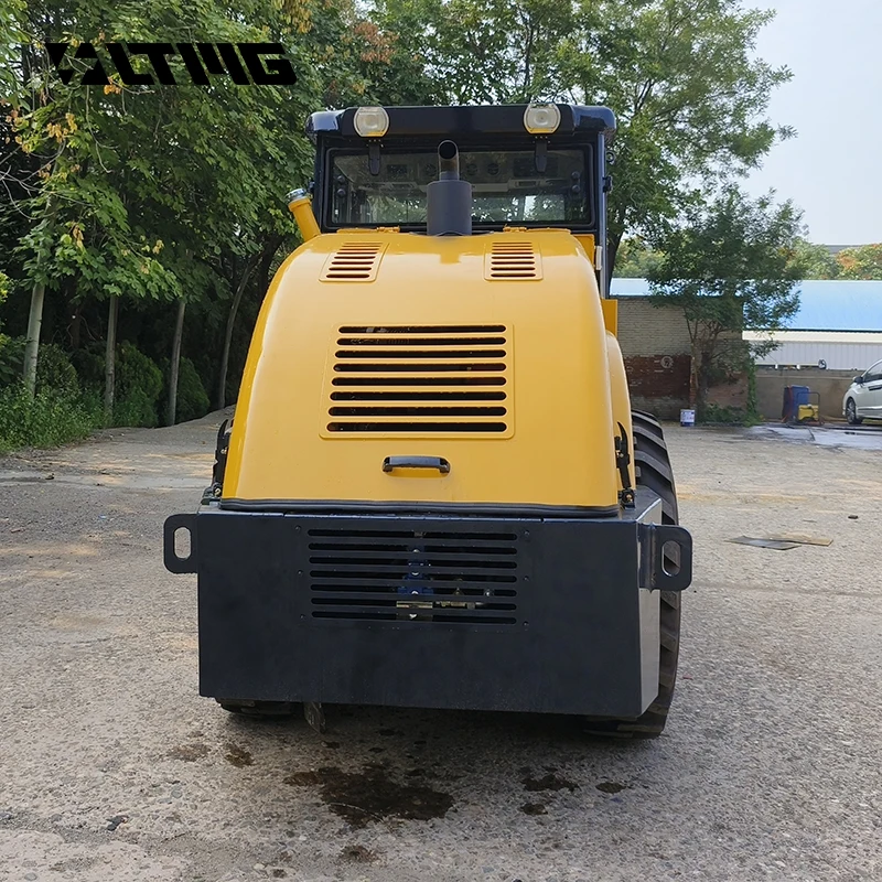 LTMG Vibratory Compactor Machine 10T Single Drum Machine with Cabin 8T 14T Road Roller with Reliable Motor