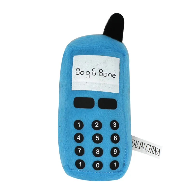RTS Mobile Phone Shape Pet Sound Toy Plush Dog Chew Toy Puppy Kitten Teeth Cleaner Toothbrush Soft Pet Molar Dog Training Toys