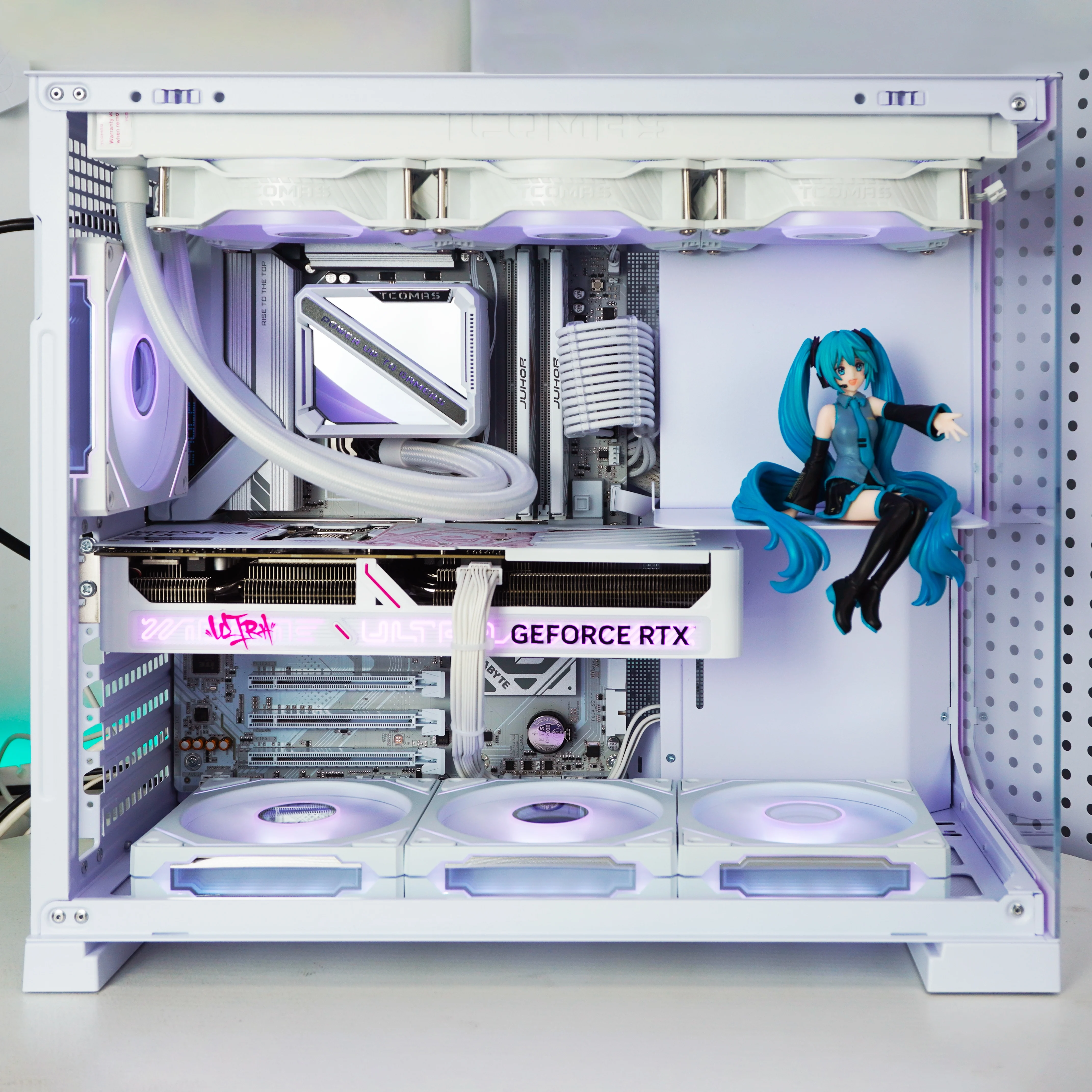 NPC Air3 Vertical Full Tower Gaming Computer Case Side Panel Window ATX Form Factor Aluminum Alloy Construction Tempered Glass