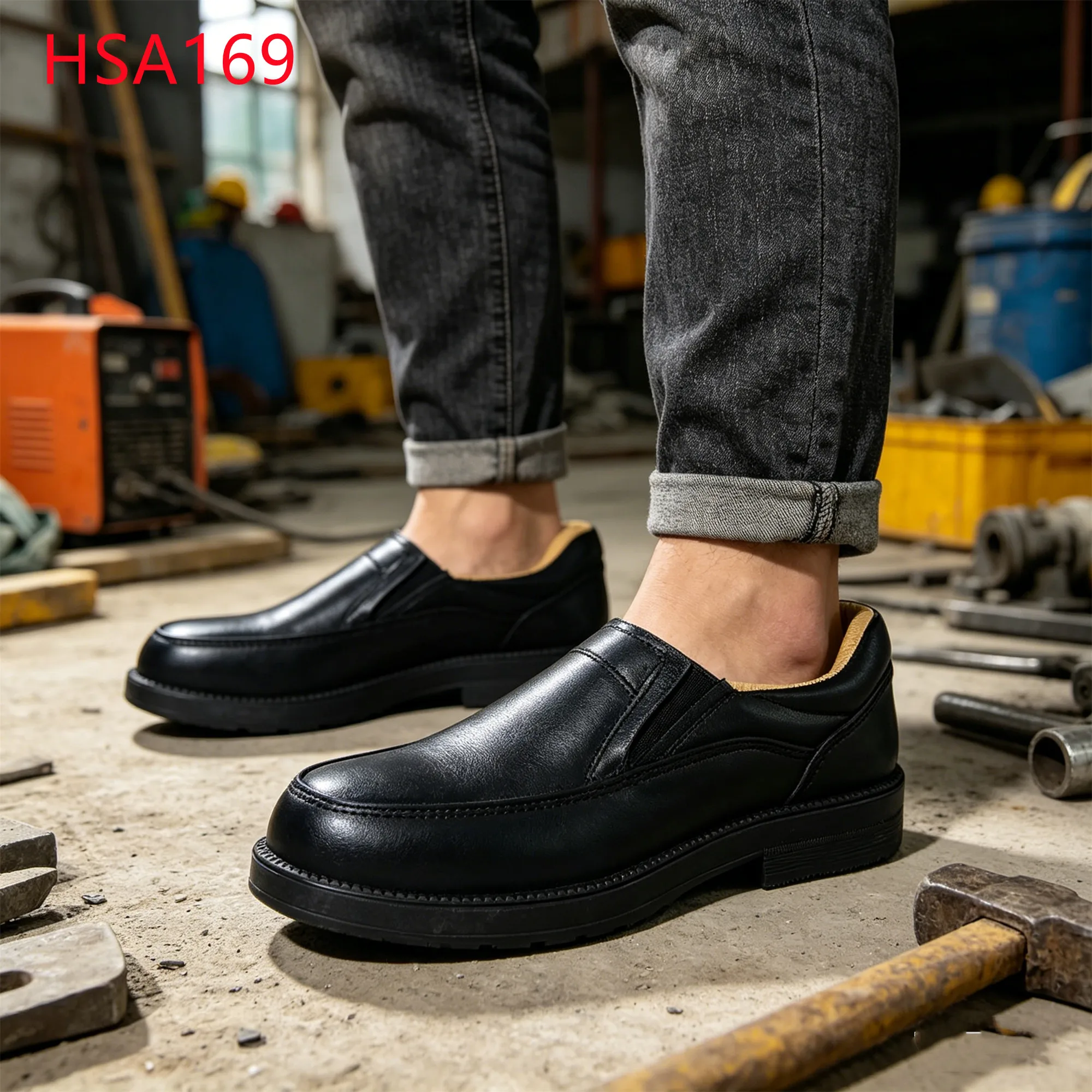 LXG, Scarpe di sicurezza per manager in pelle pieno fiore con supervisione in officina, ispezione in fabbrica, scarpe da lavoro antinfortunistiche per caposquadra in Kenya HSA169