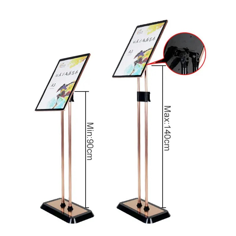 Floor Standing Poster Display Stand Adjustable Metal Sign Holder ...