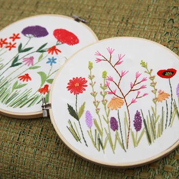 easy-to-use diy embroidery kit flower pattern