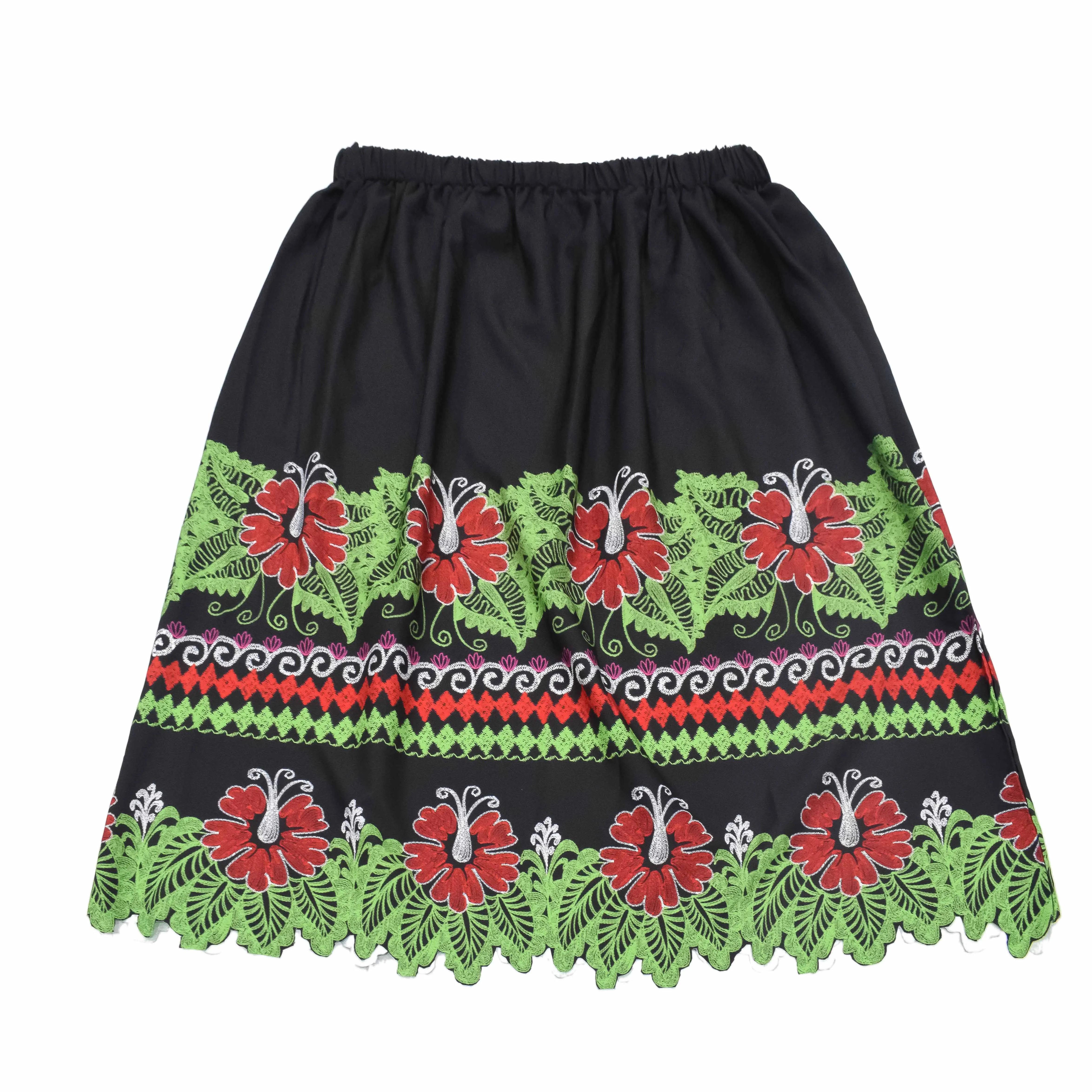 New Design Women Island Wear Skirts Custom Ladies Summer Midi Polyester ...