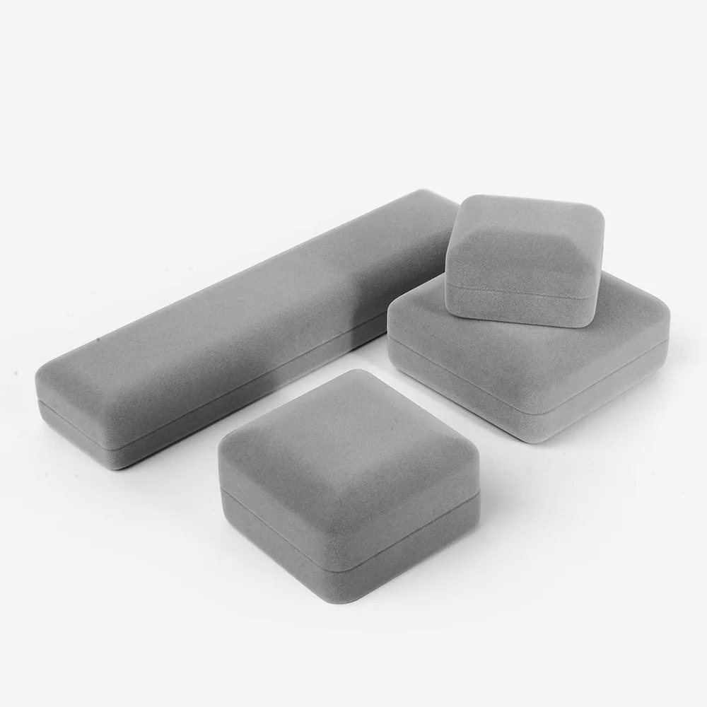 Роскошная Свадебная светодиодная фланелевая упаковка для колец, ожерелий, ювелирных изделий