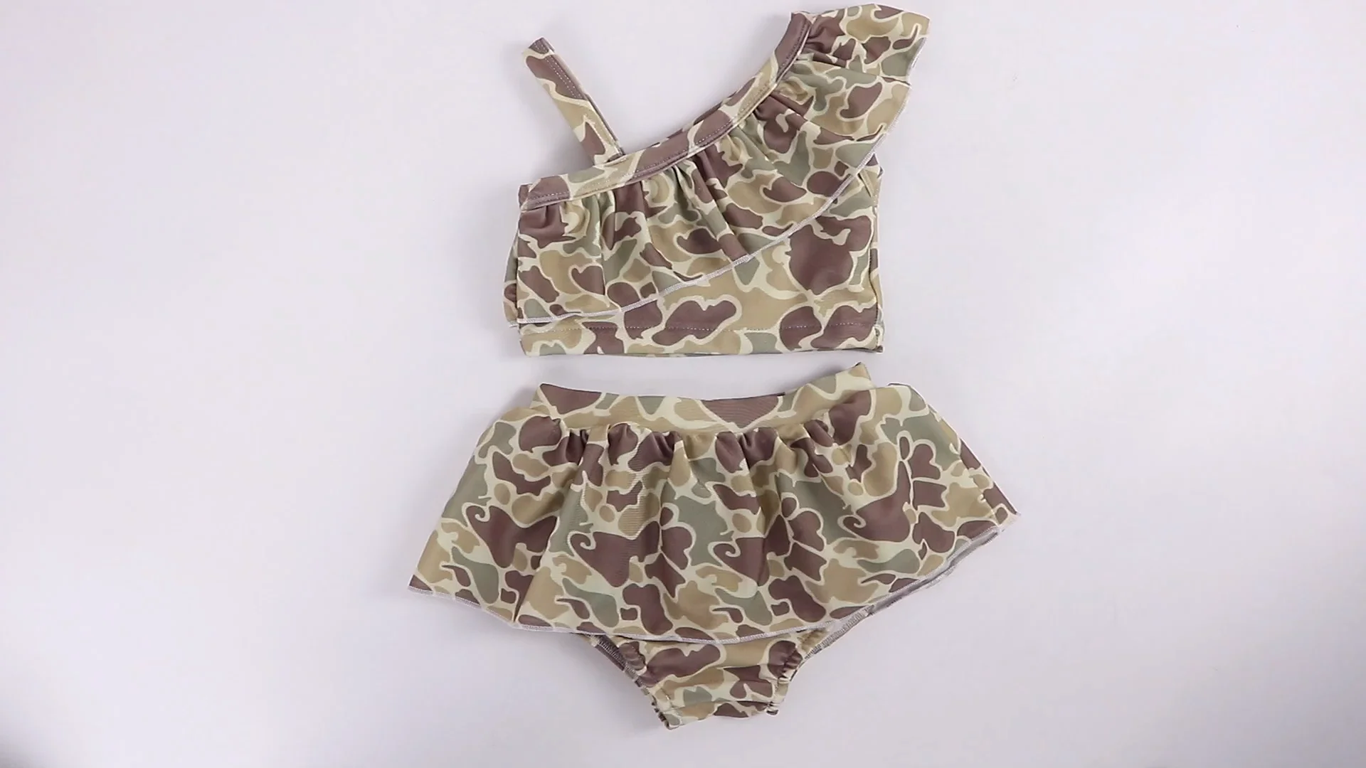 Kids Swimming Outwear Infant Clothes Child Swim Brown Cowhide Printed