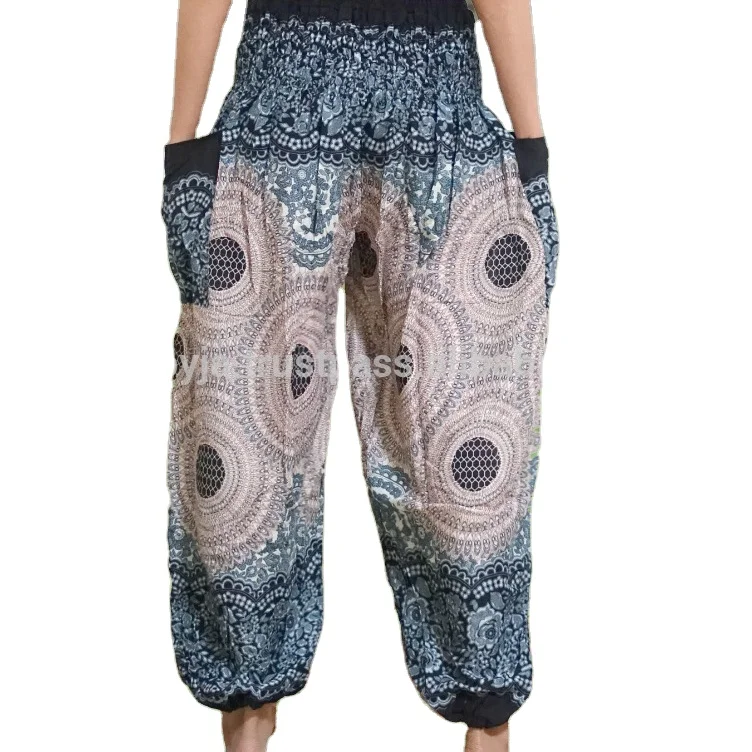 Women Boho Floral Yoga Printed Harem Trousers Alibaba Hippie Long Pant Plus Size 