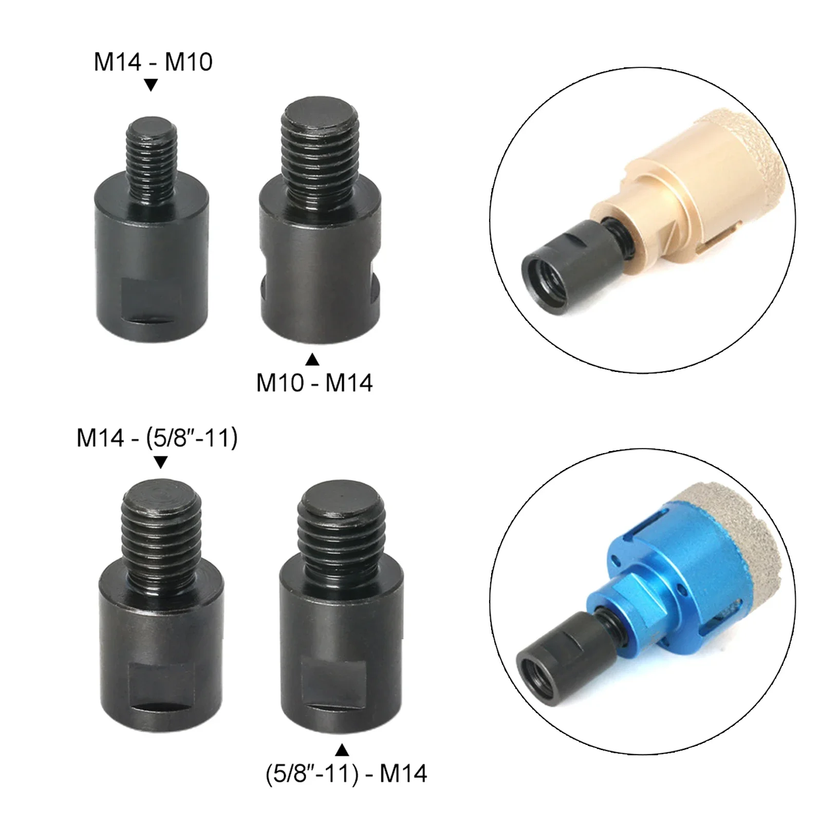 Adaptateur Meuleuse D'Angle M14 à M10 - Convertisseur Filetage Outil Électrique En Acier Inoxydable
