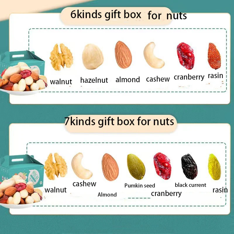 600gram Trail Mix Nuts Gift Box For Dried Fruits And Nuts Trail Mixed