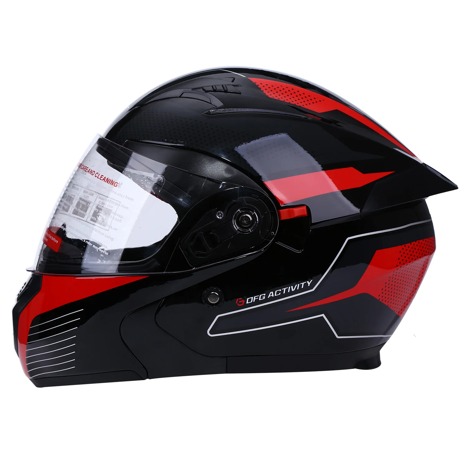 Spyder Modular Helmet Full Face ABS Red Double Visor
