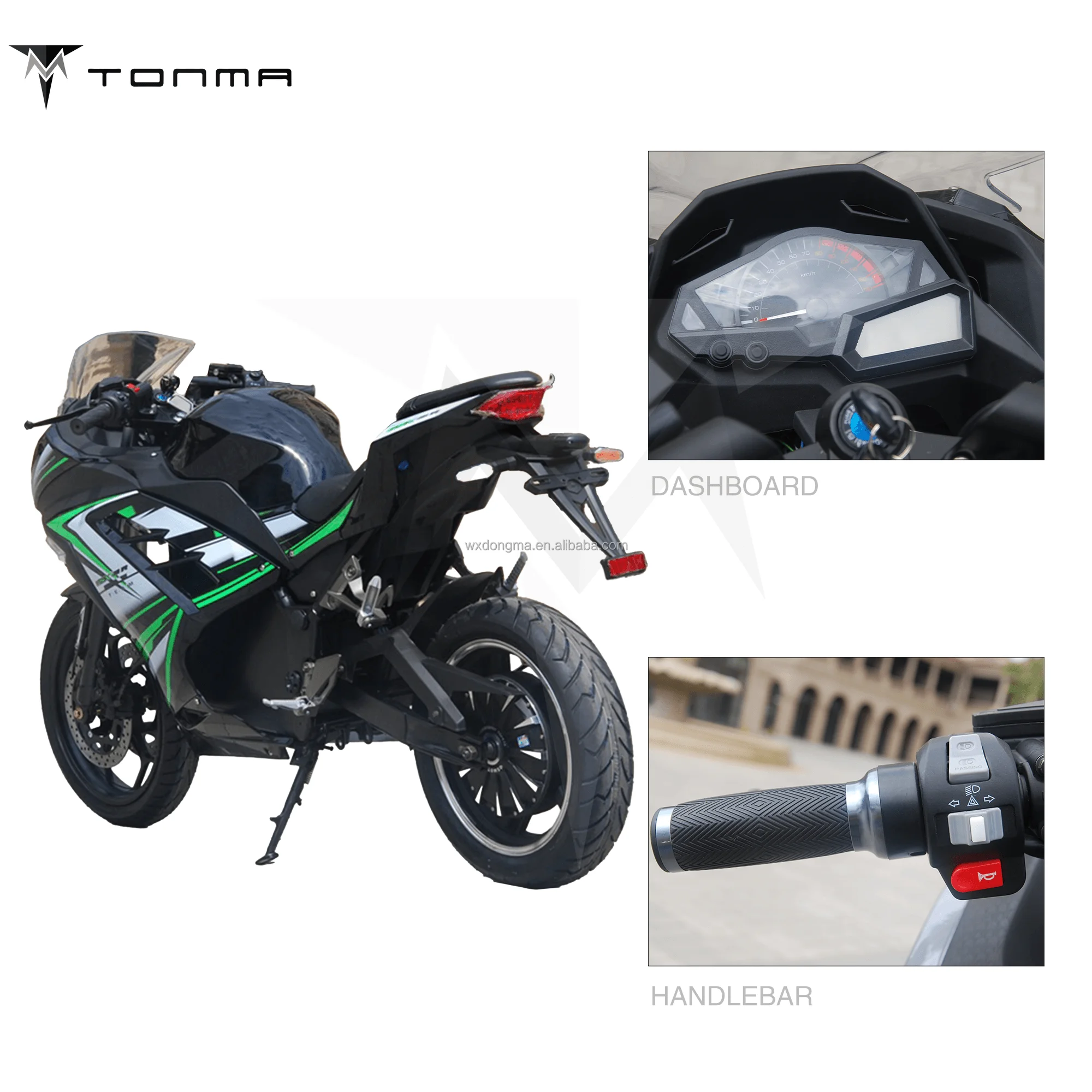 Cool Adult Electric Racing Bike With Double Disk Hub Motor High Performance Motorcycle