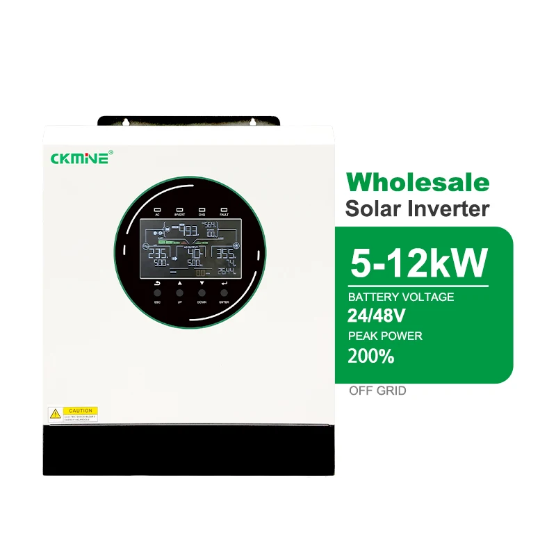 CKMINE S5 12kW  Dual MPPT Hybrid Input Solar Inverter 99.5% Efficiency Wholesale Price for Home Use